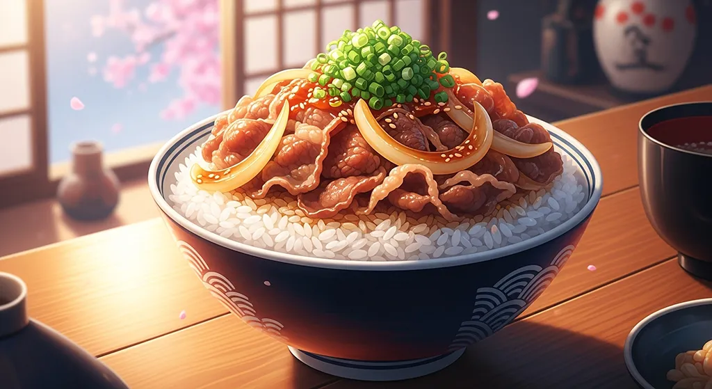 Anime Beef Rice Bowl Wallpaper