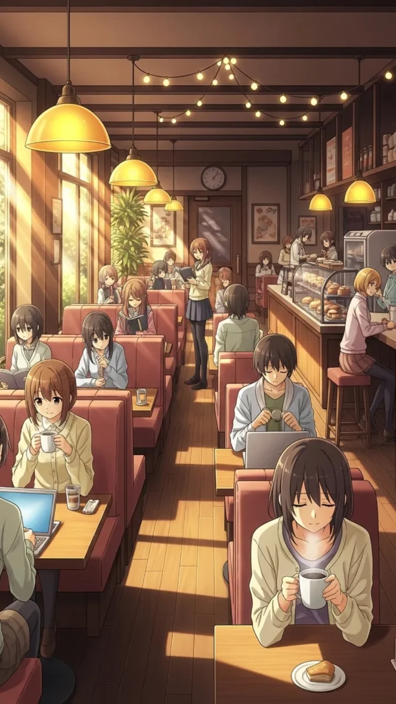 Anime Cafe Aesthetic Wallpaper