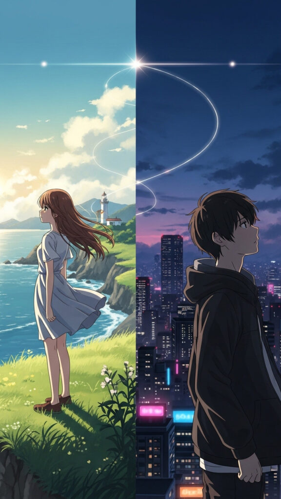 Anime Long Distance Love Wallpaper