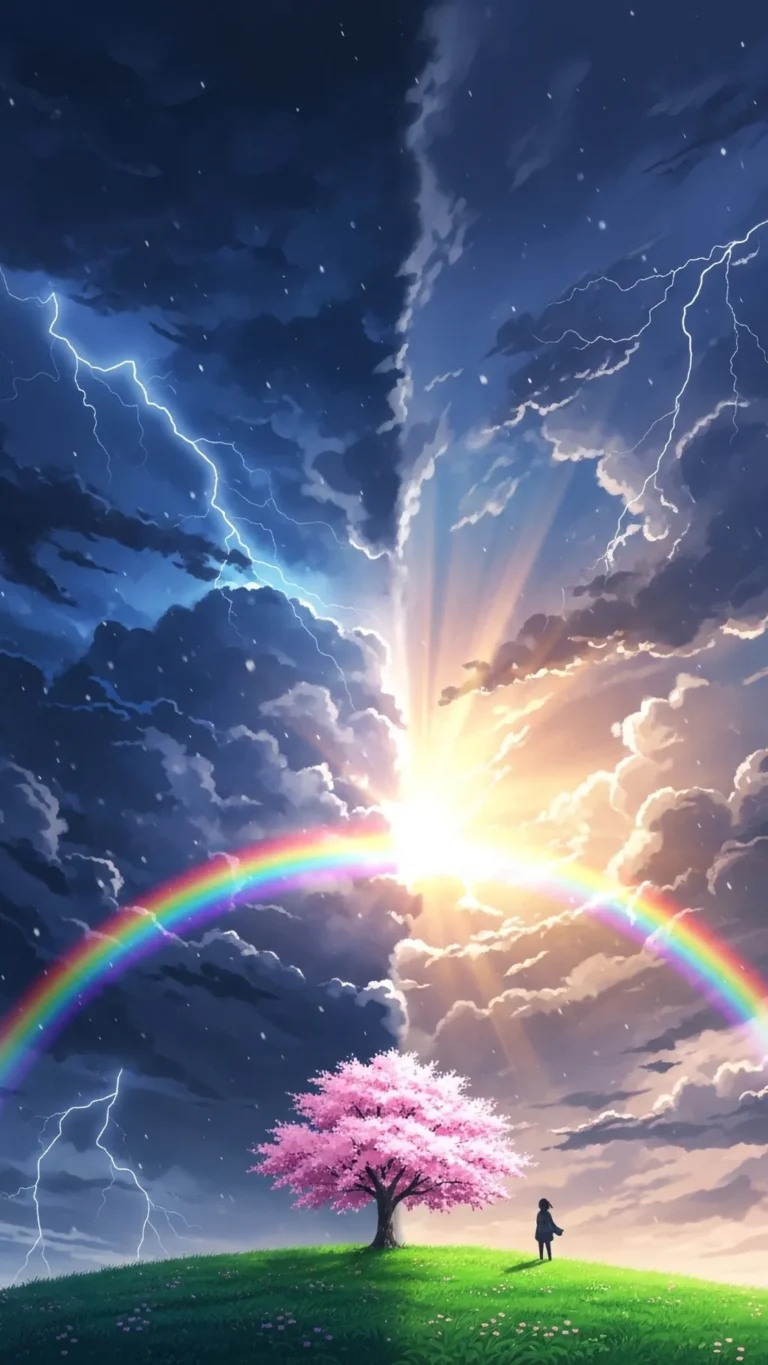 Anime Storm Rainbow Wallpaper