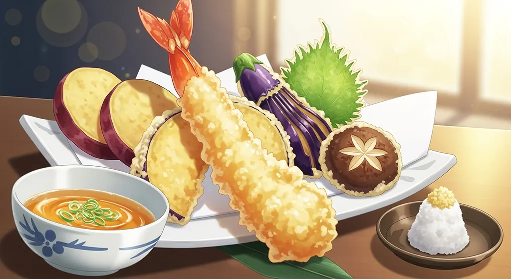 Anime Tempura Assorted Plate Wallpaper