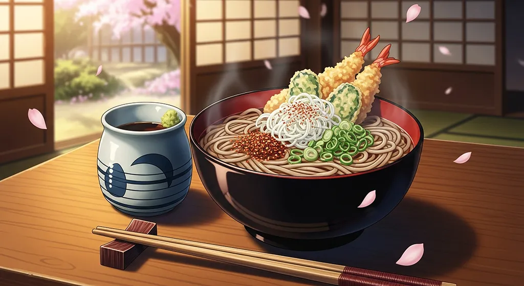 Anime Tempura Soba Japanese Room Wallpaper