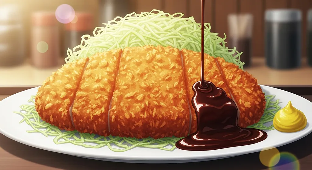 Anime Tonkatsu Plate Wallpaper