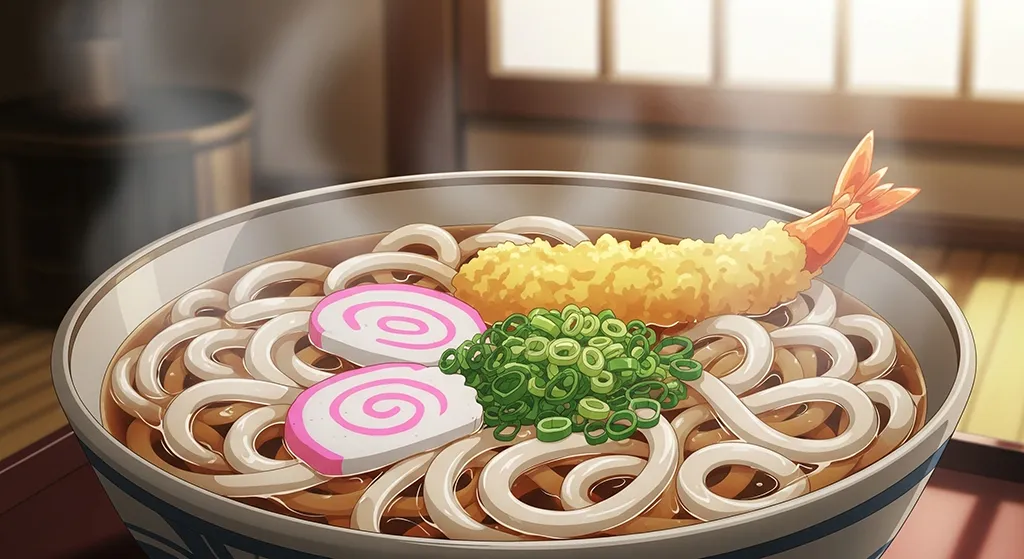 Anime Udon Tempura Bowl Wallpaper