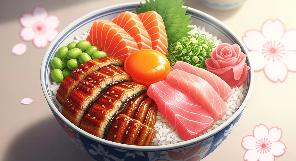 Anime Unagi Rice Bowl Wallpaper