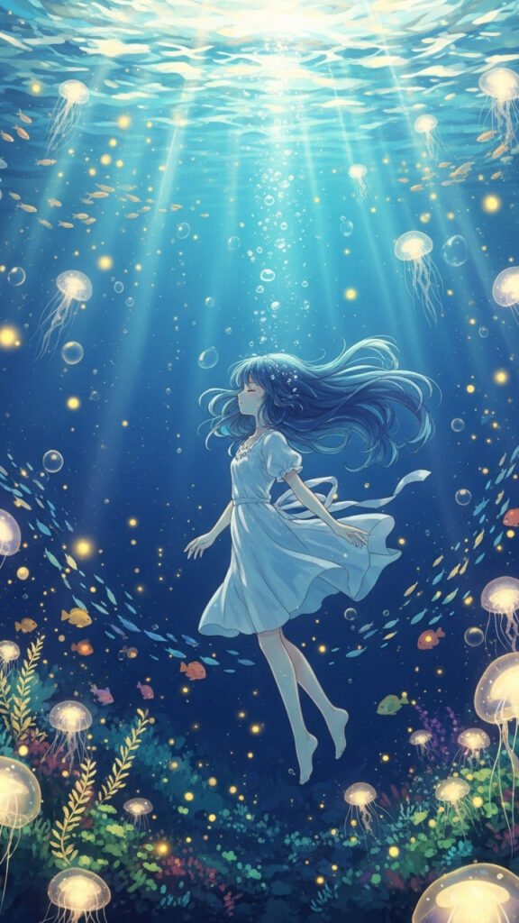 Anime Underwater Dream Wallpaper