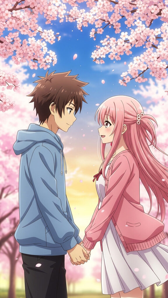 Cute Anime Couple Sakura Wallpaper