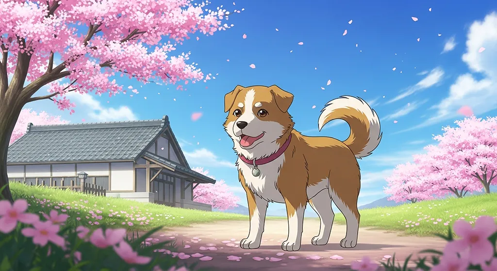 Cute Anime Dog Sakura Wallpaper