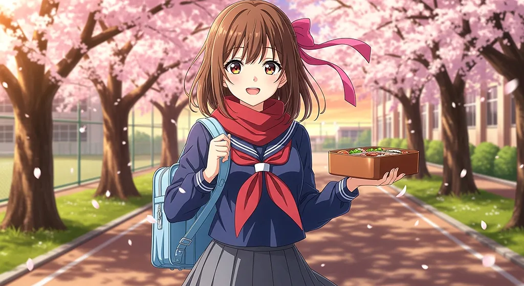 Cute Anime School Girl Sakura Wallpaper