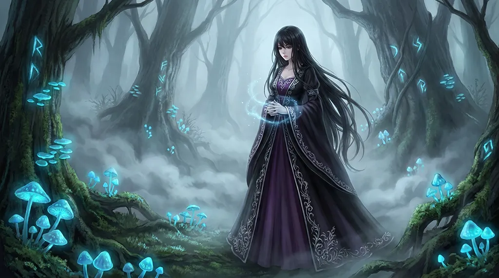 Dark Witch Fantasy Anime Girl Wallpaper