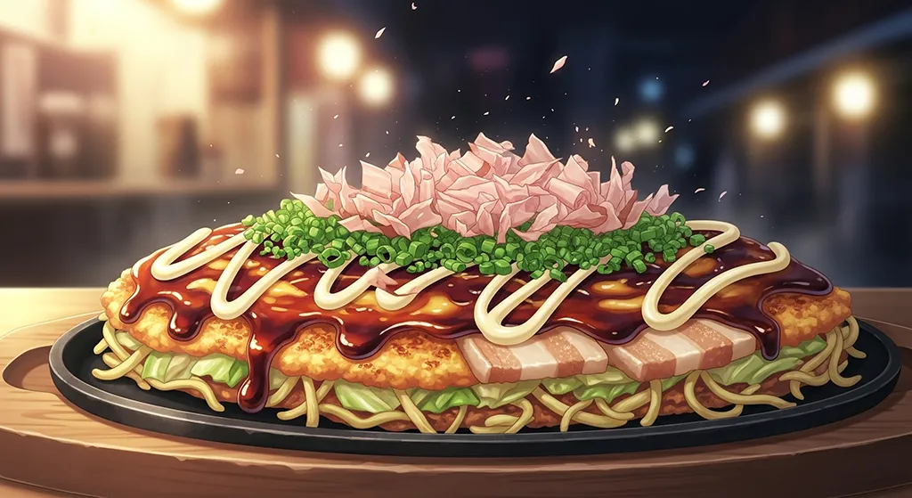 Okonomiyaki anime food wallpaper