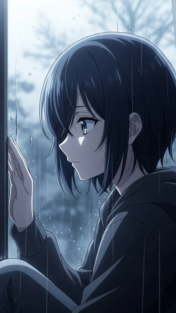 Sad Anime Girl Rain Window Wallpaper