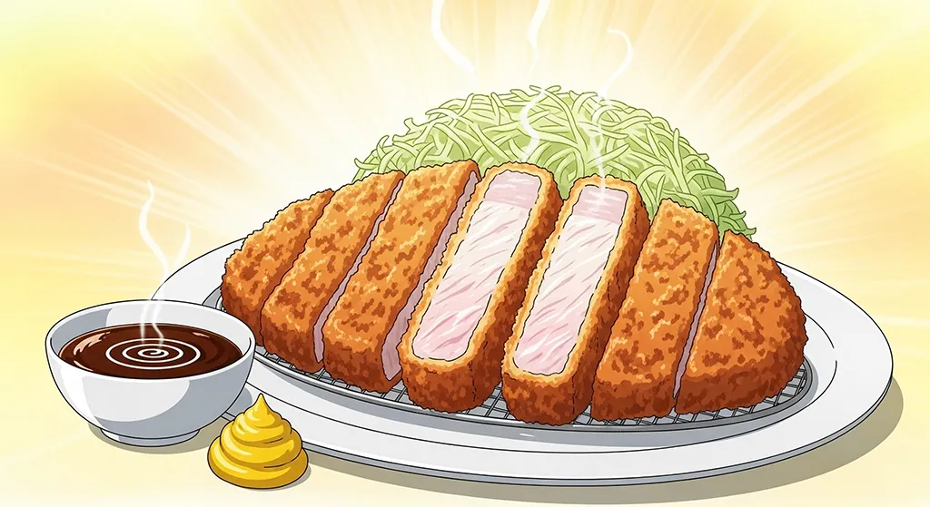Tonkatsu anime food wallpaper